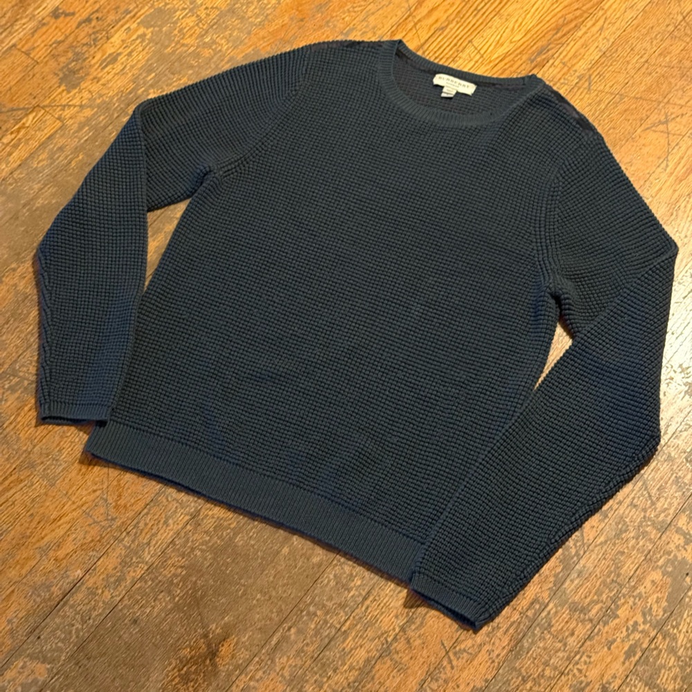 Burberry Charcoal Waffle Knit Sweater